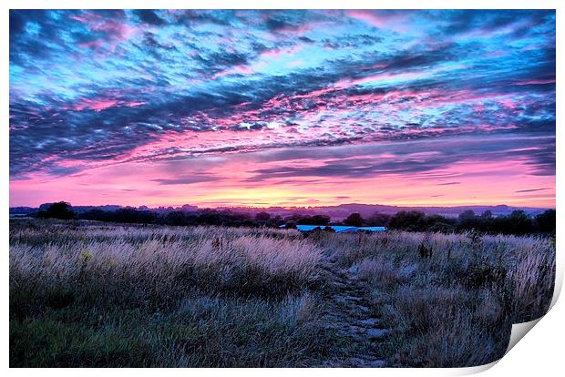  Isle Of Wight Magical Sunset Print by pristine_ images