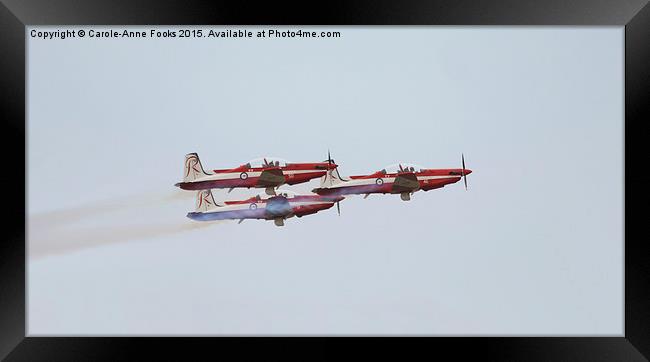  The Roulettes in Super Close Formation Framed Print by Carole-Anne Fooks