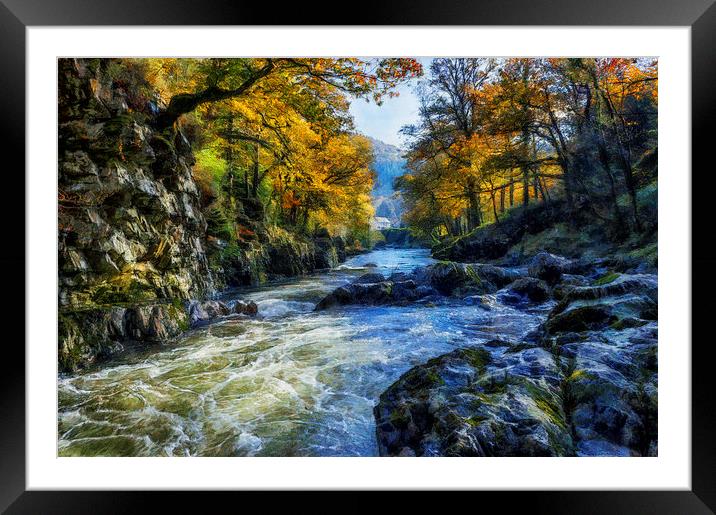 Autumn River Valley  Framed Mounted Print by Ian Mitchell