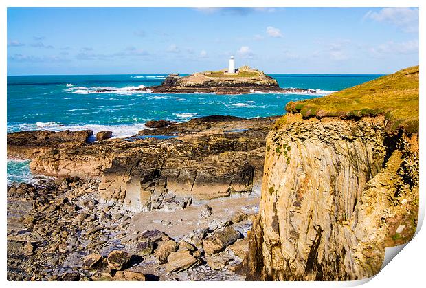   Godrevy island Print by keith sutton