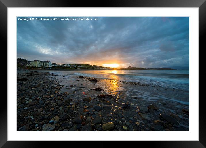  Criccieth Sunrise  Framed Mounted Print by Rob Hawkins