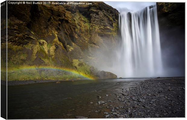 Skogafoss in Iceland Canvas Print by Neil Burton