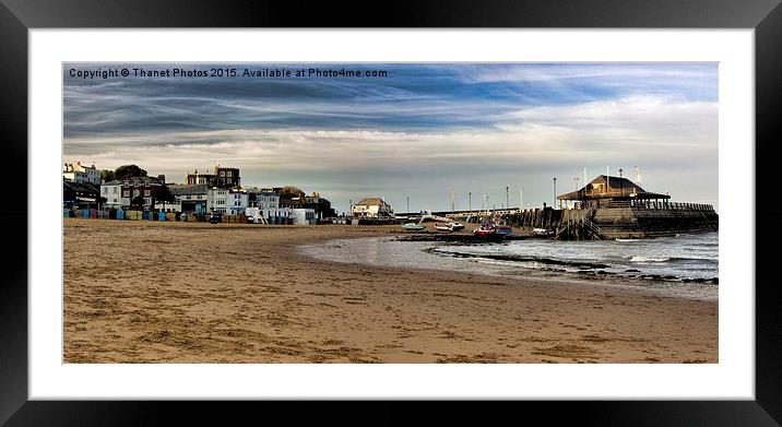  Beach and harbour Framed Mounted Print by Thanet Photos
