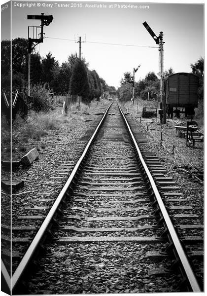 Rails at Bosworth Field Canvas Print by Gary Turner