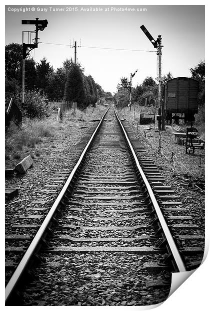 Rails at Bosworth Field Print by Gary Turner