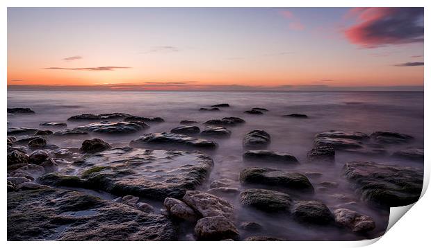 Hunstanton Beach at Sunset Print by Tony Walsh