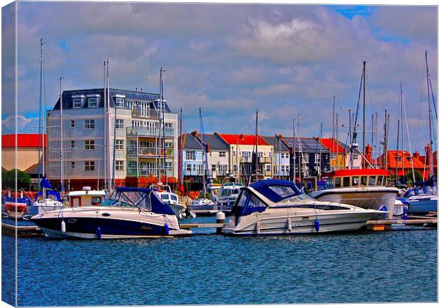  Harbour days  Canvas Print by sylvia scotting