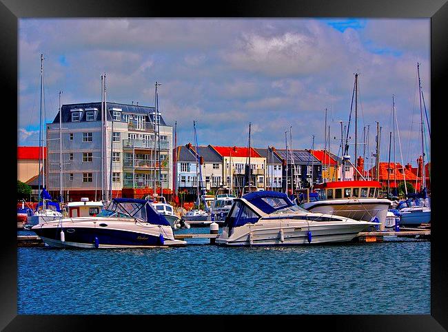  Harbour days  Framed Print by sylvia scotting