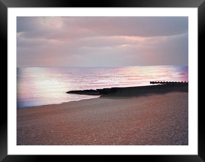  Serenity on the beach  Framed Mounted Print by sylvia scotting