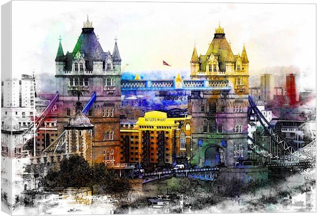 Tower bridge and Butlers Wharf  Canvas Print by sylvia scotting