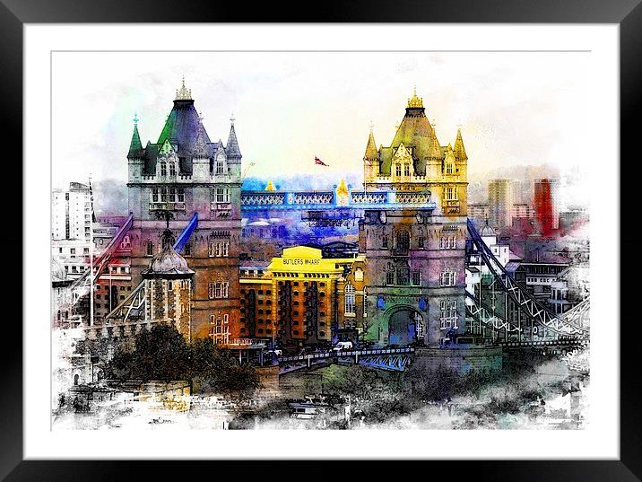Tower bridge and Butlers Wharf  Framed Mounted Print by sylvia scotting