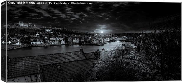 Full Moon Over Whitby  Canvas Print by K7 Photography