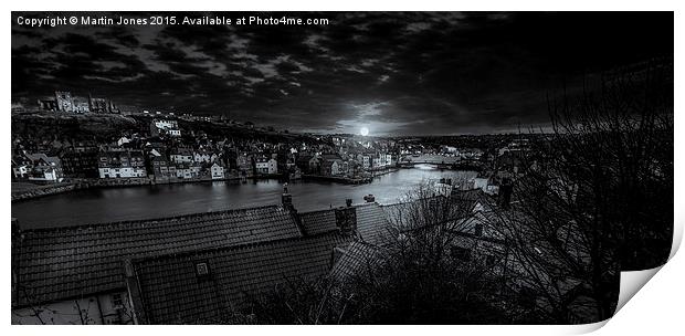 Full Moon Over Whitby  Print by K7 Photography