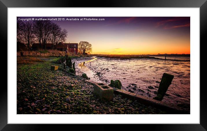  Follow the line of the river Framed Mounted Print by matthew  mallett