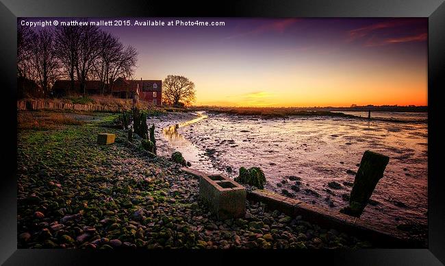  Follow the line of the river Framed Print by matthew  mallett