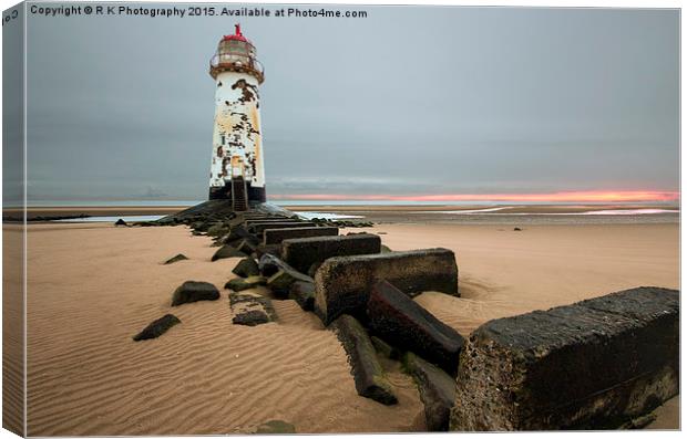 Talacre lighthouse  Canvas Print by R K Photography