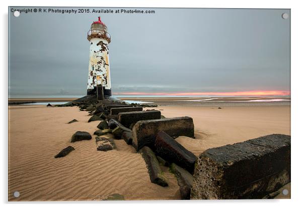 Talacre lighthouse  Acrylic by R K Photography