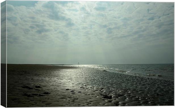  silloth solway beach walk Canvas Print by pristine_ images