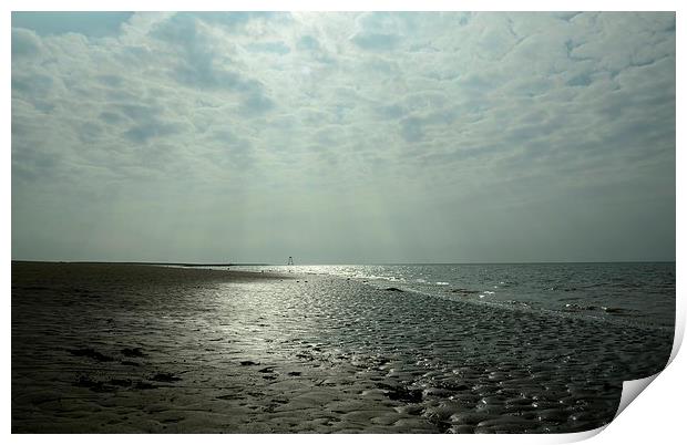  silloth solway beach walk Print by pristine_ images