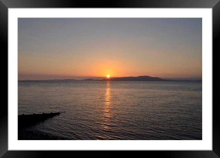  A Solway Sunset siloth cumbria Framed Mounted Print by pristine_ images
