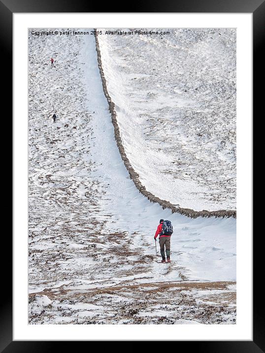  Its a tough climb... Framed Mounted Print by Peter Lennon