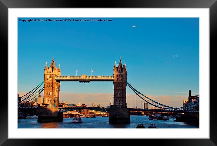  Blue Skys Over Tower Bridge Framed Mounted Print by Sandra Buchanan
