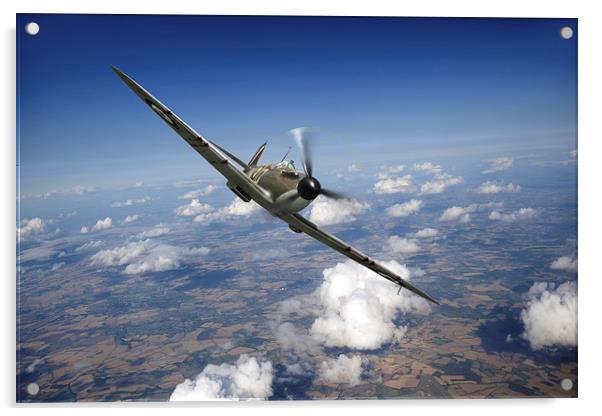 Battle of Britain Spitfire Mk I Acrylic by Gary Eason