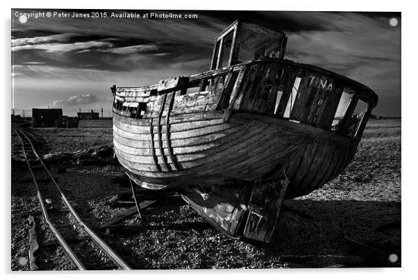  Abandoned Fishing Boat at Dungeness. Acrylic by Peter Jones
