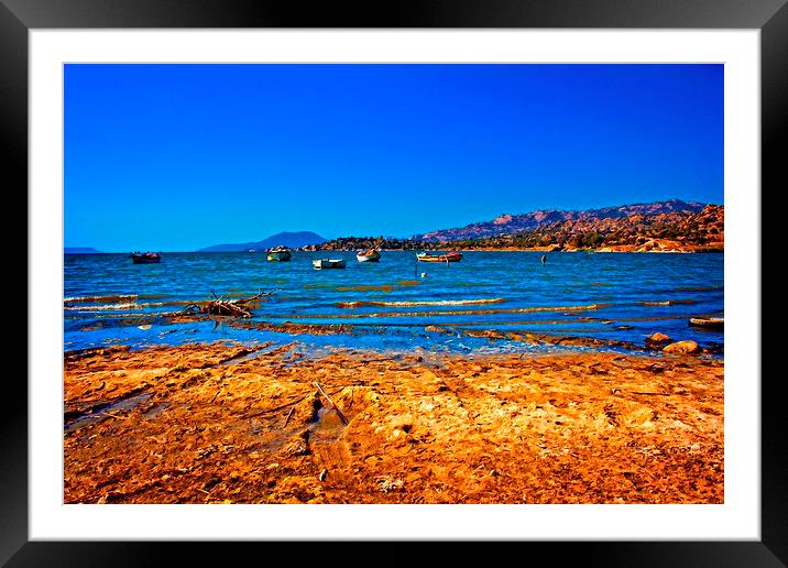  Bafa Lake in Turkey Framed Mounted Print by ken biggs