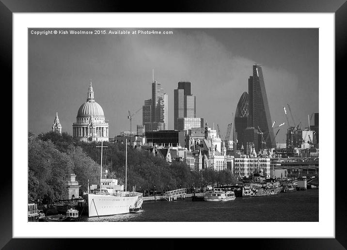  London Scenes 1 Framed Mounted Print by Kish Woolmore