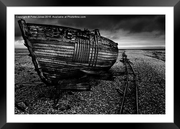 A Fishing Boat at the end of it's useful life.  Framed Mounted Print by Peter Jones