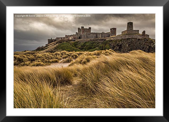 Bamburgh Castle - Northumberland Framed Mounted Print by David Lewins (LRPS)