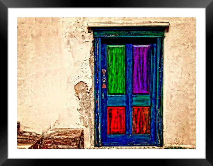  an old weathered door Framed Mounted Print by ken biggs