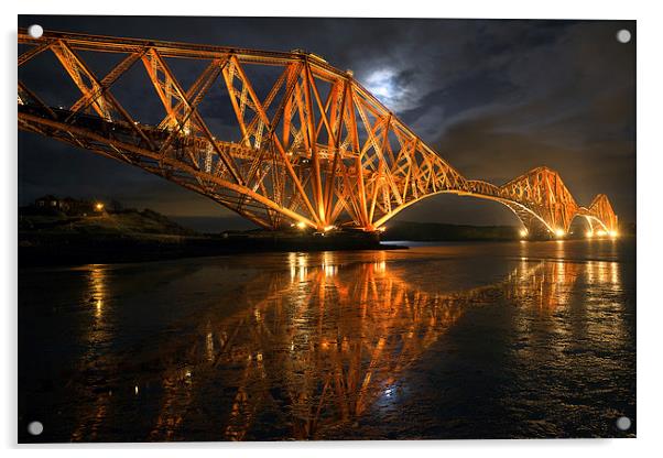  Forth Rail Bridge Acrylic by Martin Slowey