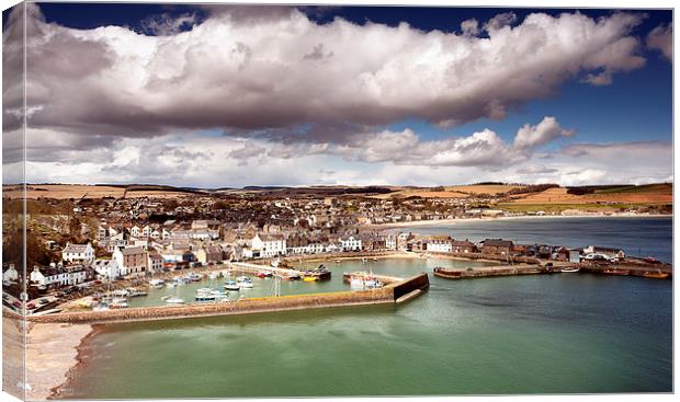  Stonehaven Harbour Canvas Print by Martin Slowey