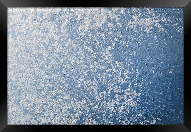 Snow and water condensation texture Framed Print by Arletta Cwalina