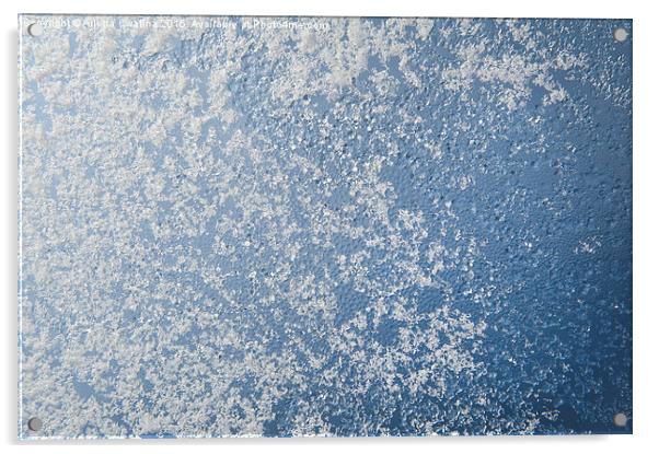 Snow and water condensation texture Acrylic by Arletta Cwalina