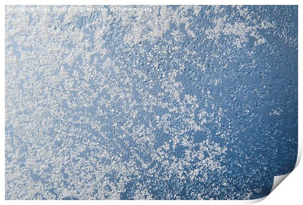 Snow and water condensation texture Print by Arletta Cwalina