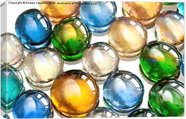 Glass balls marbles abstract Canvas Print by Arletta Cwalina