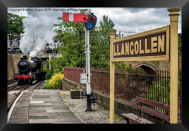 Llangollen Railway Station Framed Print by Adrian Evans