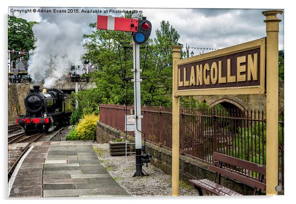 Llangollen Railway Station Acrylic by Adrian Evans