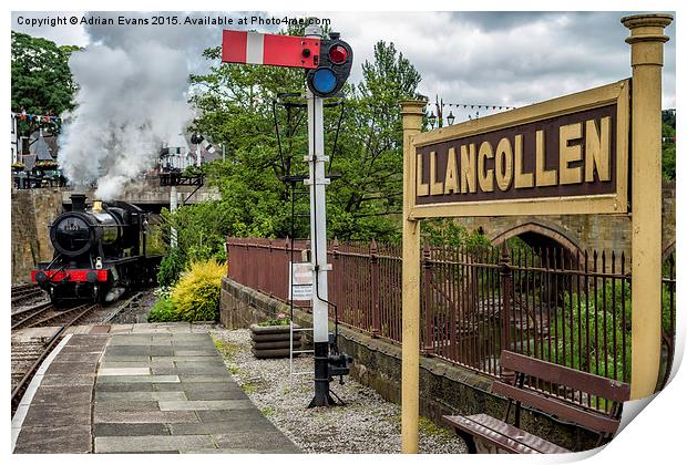 Llangollen Railway Station Print by Adrian Evans