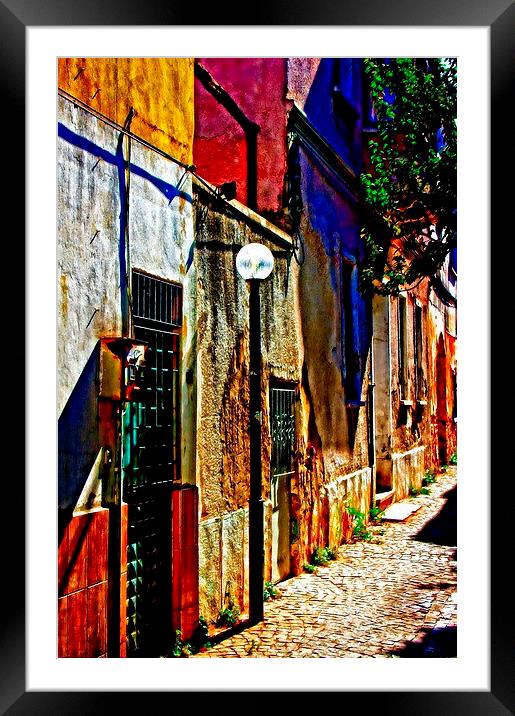 Turkish village street scene Framed Mounted Print by ken biggs