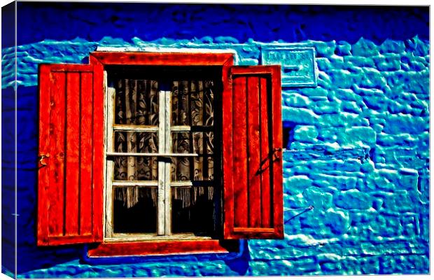  wooden window shutters Canvas Print by ken biggs