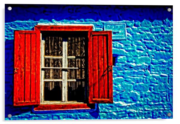  wooden window shutters Acrylic by ken biggs