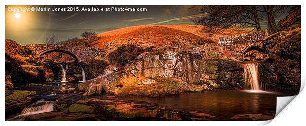  The Waterfalls of Three Shires Head Print by K7 Photography