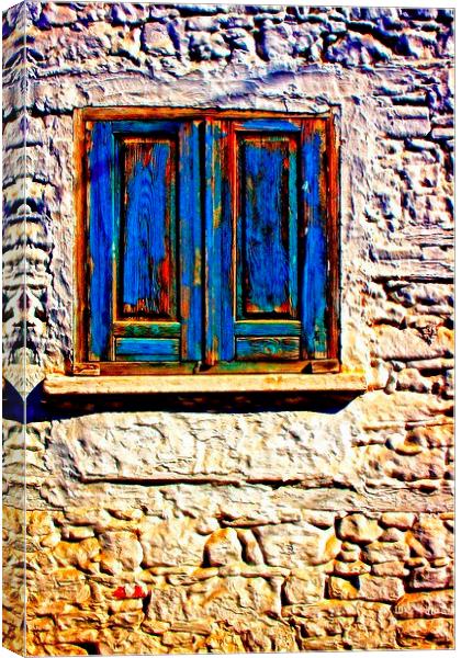 wooden window shutters Canvas Print by ken biggs