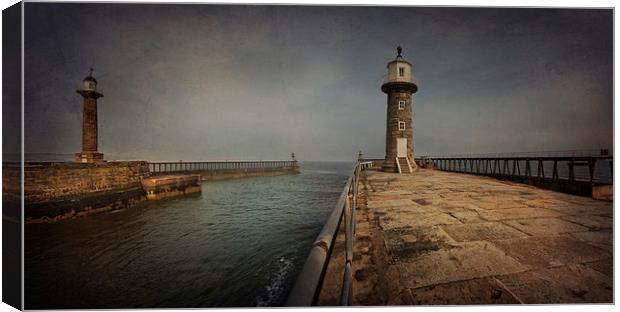  Whitby Harbour  Canvas Print by Eddie John