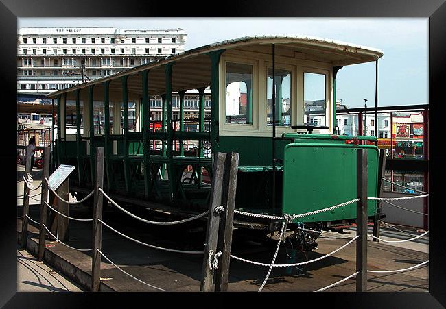 VINTAGE TRAIN AT SOUTHEND PIER Framed Print by Ray Bacon LRPS CPAGB