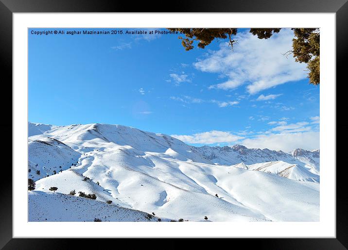  Covered with snow, Framed Mounted Print by Ali asghar Mazinanian